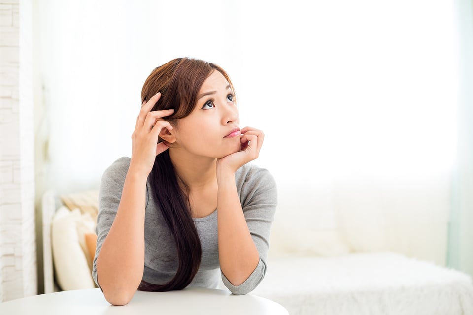 A Thinking Young Woman